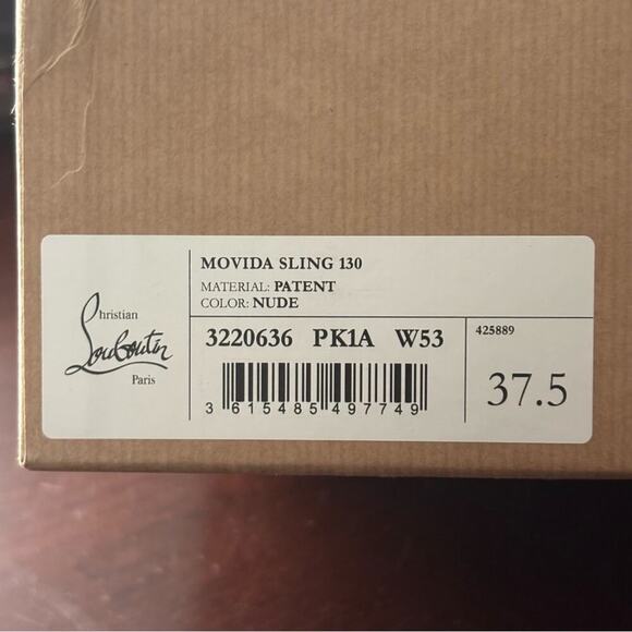 Christian Louboutin Movida Sling 130 Nude Pumps - Size 37.5 - Picture 12 of 14